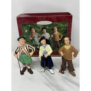 Three Stooges 2000 Hallmark Ornament – Larry, Curly & Moe Golfing 1940s Attire